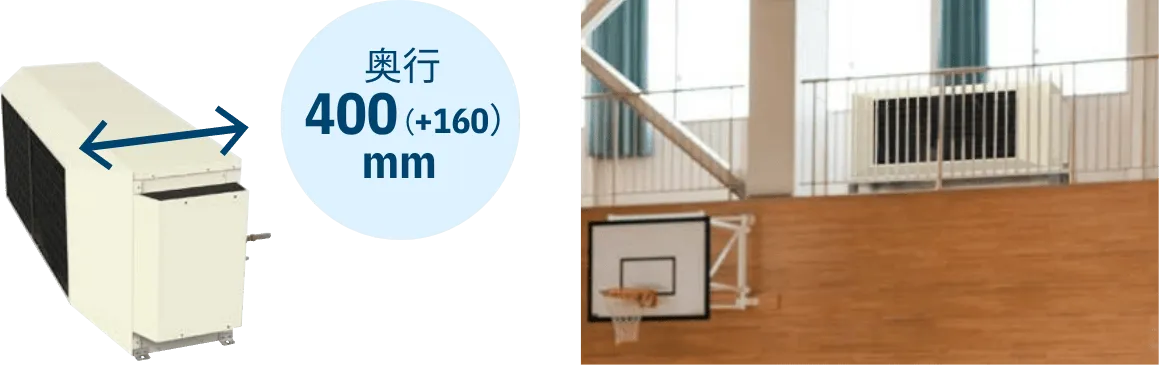 狭いスペースに設置のイメージ